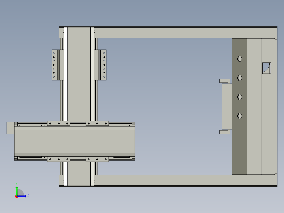 同步带桌面式平台B221-57步进左视图