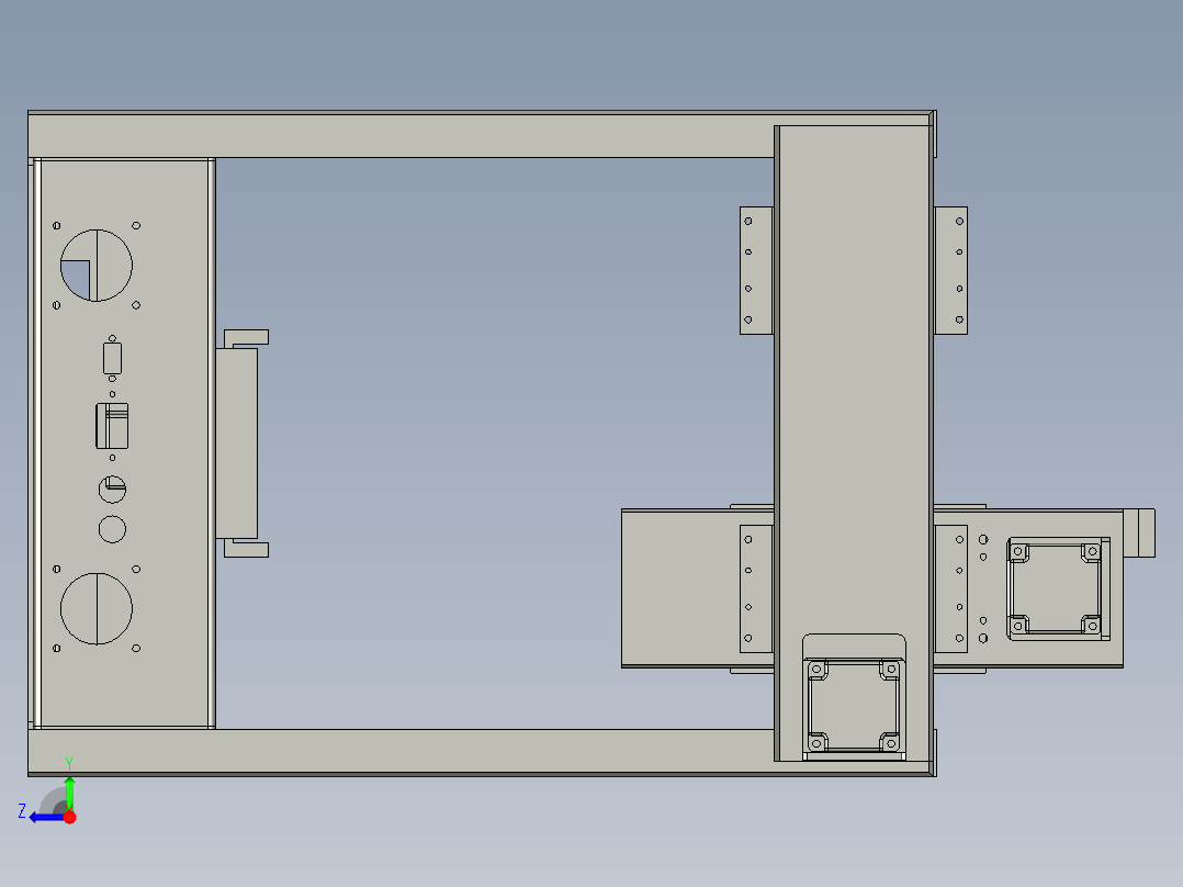 同步带桌面式平台B221-57步进右视图