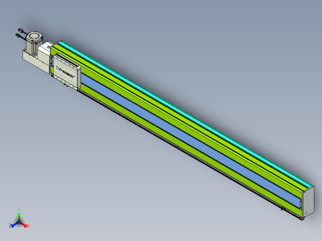 威洛博VBC同步带传动一无尘环境VBC17-L45-S1600-BL-ZP75-C3正等轴测图