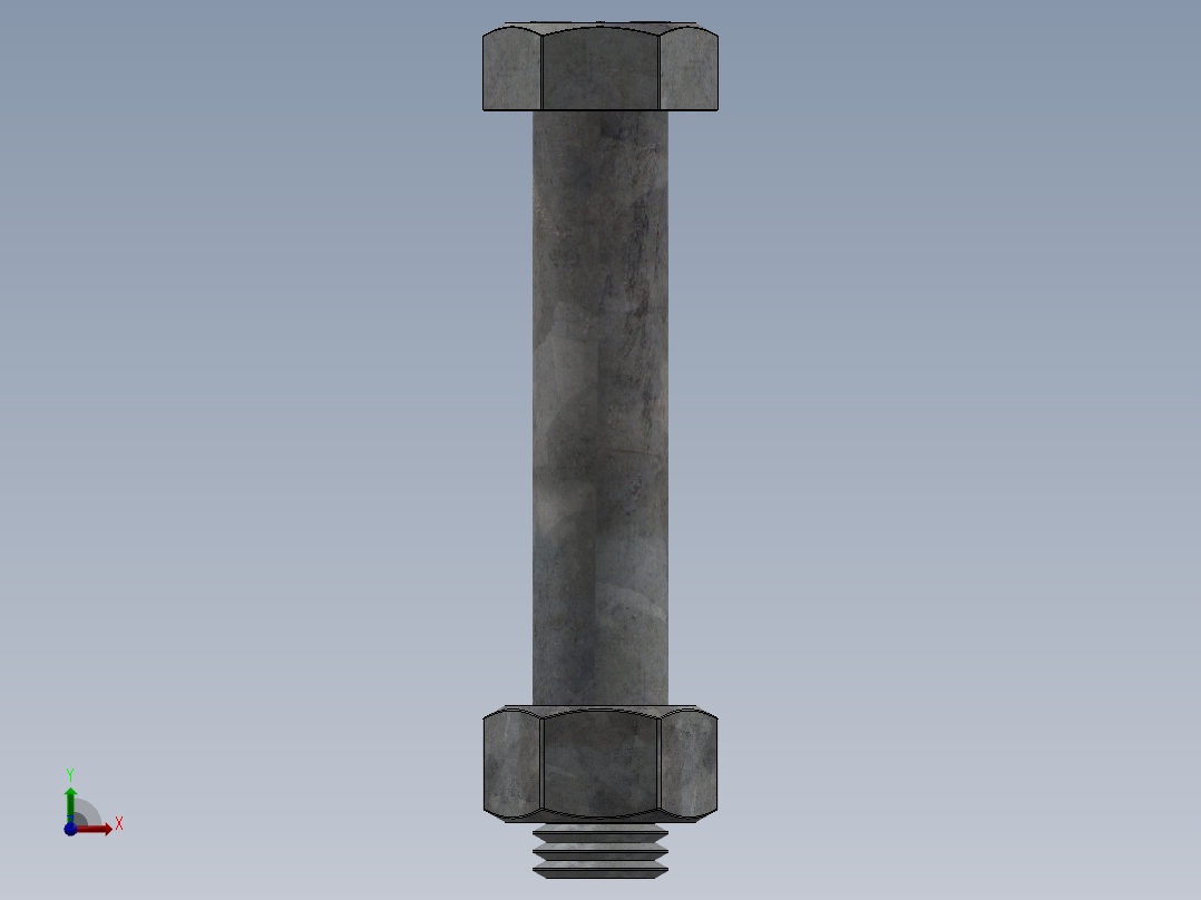 紧固件-0.7500 Helical Drill Bolt前视图