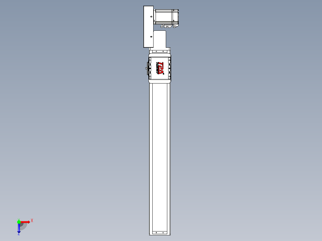 同步带全封闭直线模组TPA-HCB-85D-90-L550-MR-C-P20-N3俯视图