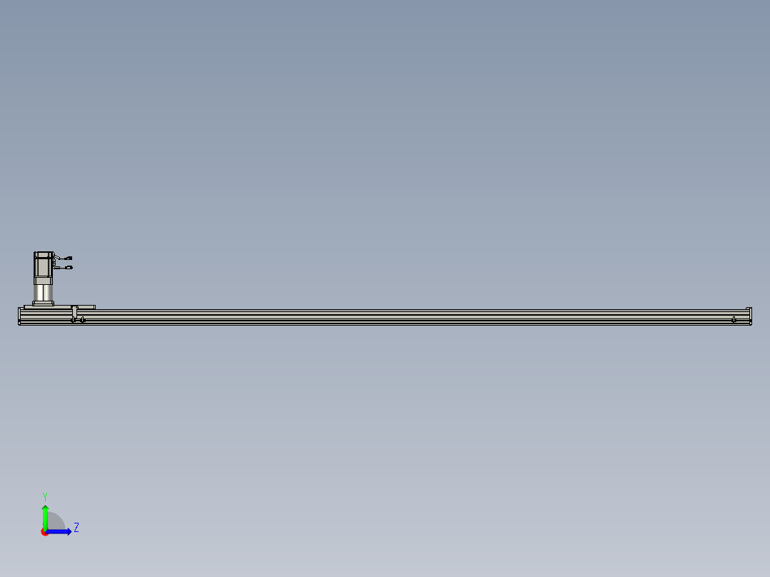 东锦齿条传动DH175G-L167-S2800-BU-减速机+750W左视图