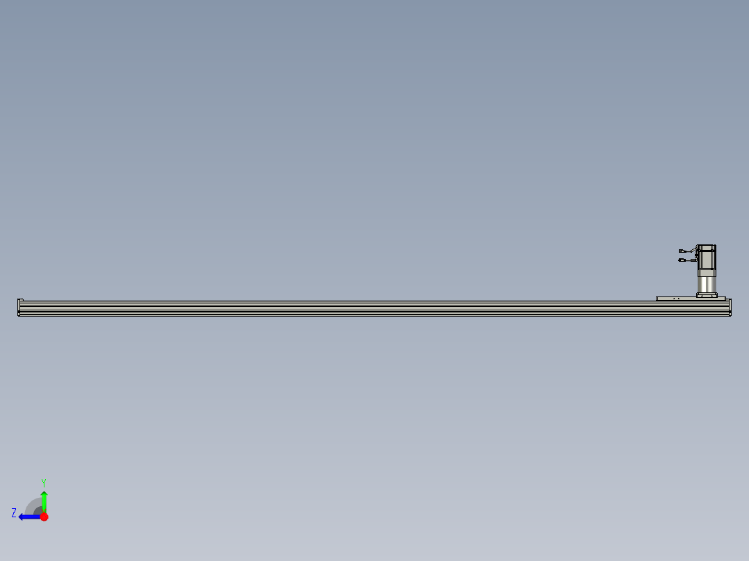 东锦齿条传动DH175G-L167-S2800-BU-减速机+750W右视图