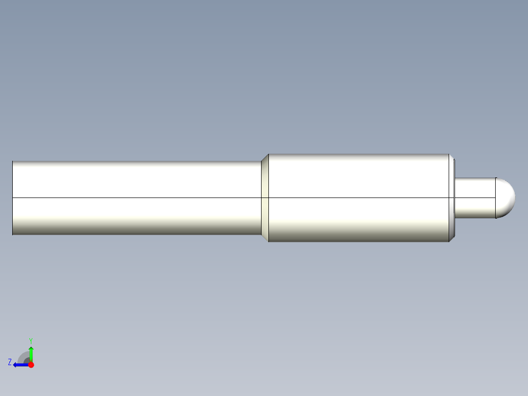 定位柱(輕荷重)(本體熱處理)2207-3D多系列多零件图纸模型右视图