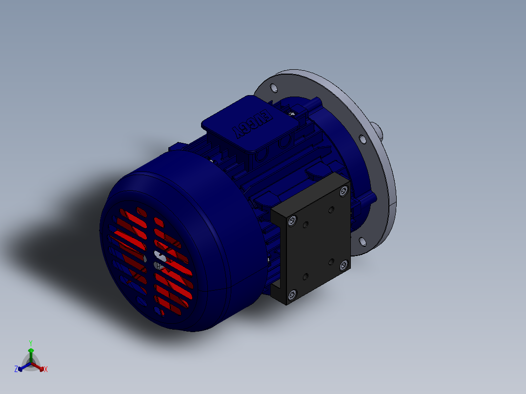 三相交流电动机正等轴测图