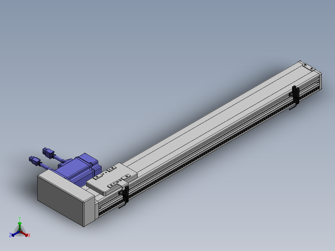精密模组MY60-T10-500L-BR-P20B-C4-C正等轴测图
