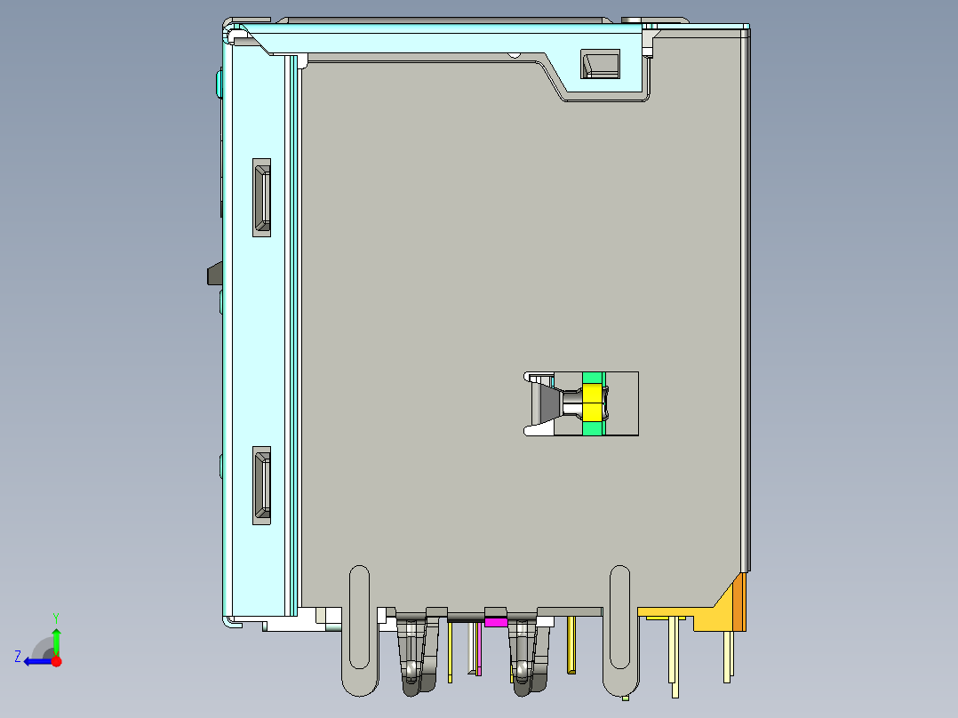 带PS2-局域网的双USB2.0-USB3.0右视图