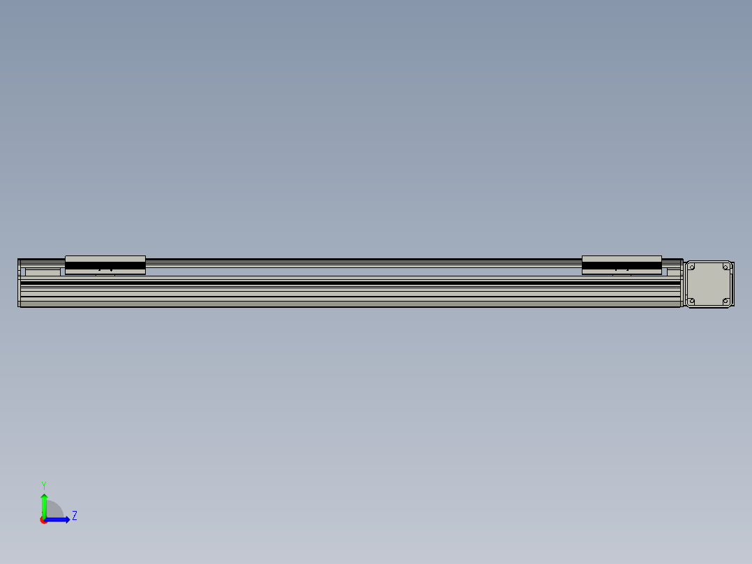 直线模组LHB17-L40-S950-R(B)设计图纸左视图