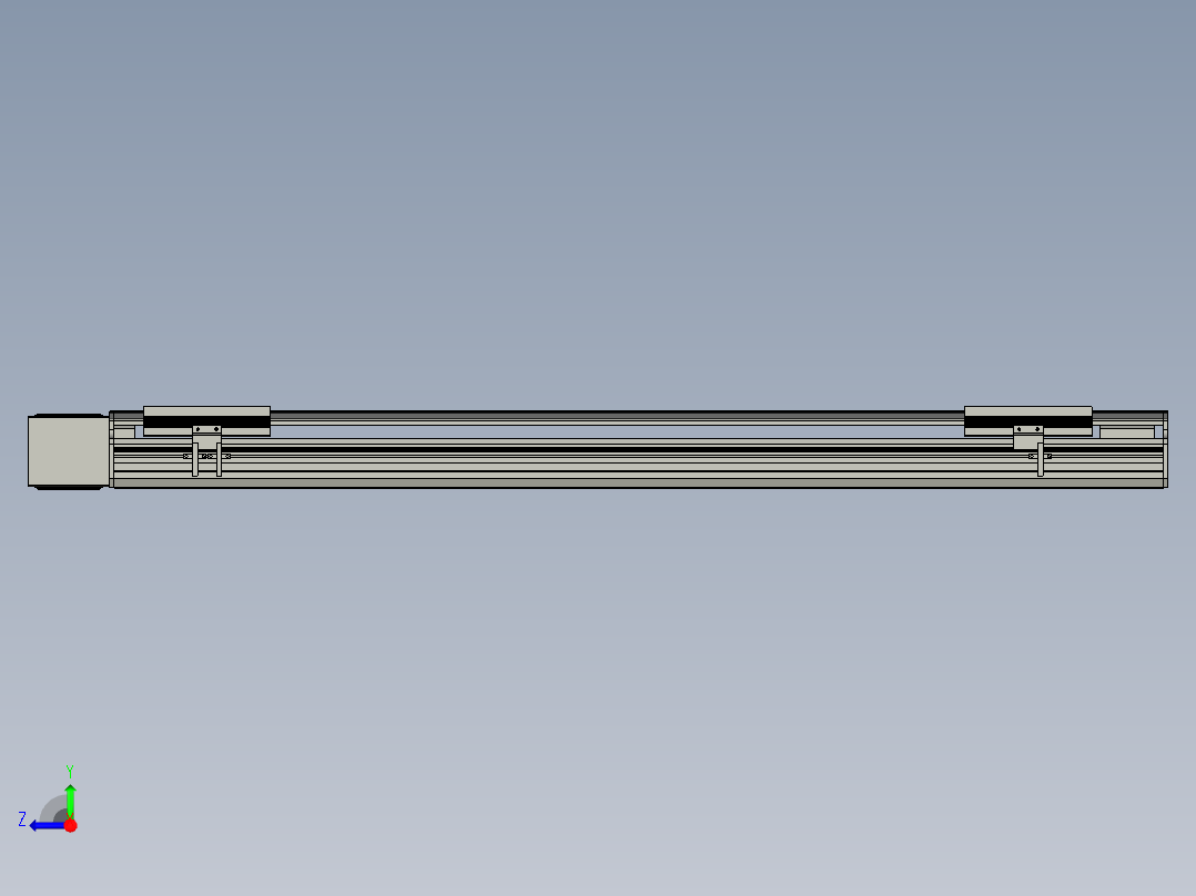 直线模组LHB17-L40-S950-R(B)设计图纸右视图