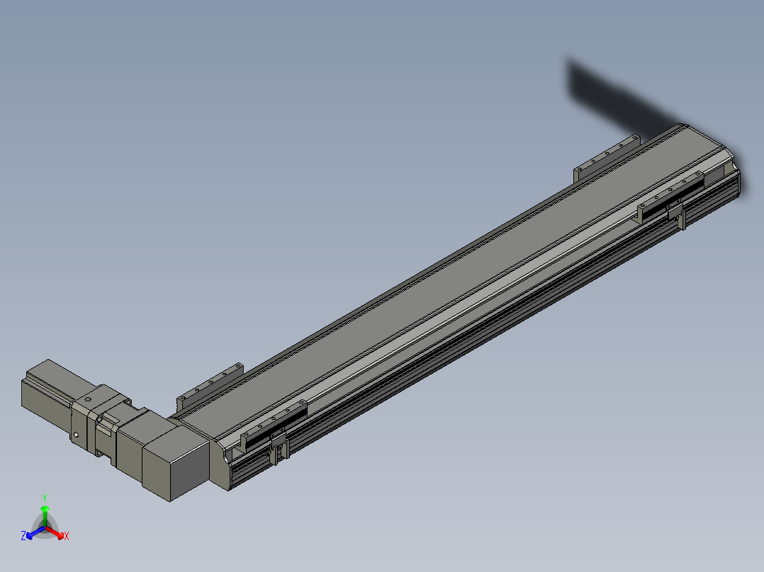 直线模组LHB17-L40-S950-R(B)设计图纸正等轴测图