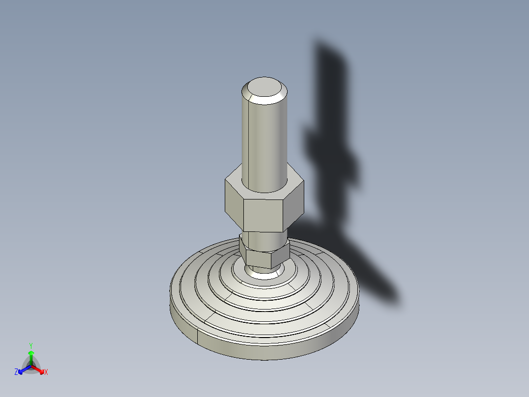 水平調整腳座(SUS製)LVA100-SUS-3D多系列多零件图纸模型