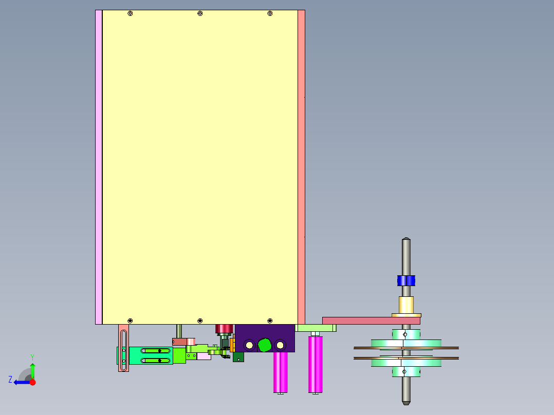 小家电控制板变压器缠绕胶带机右视图