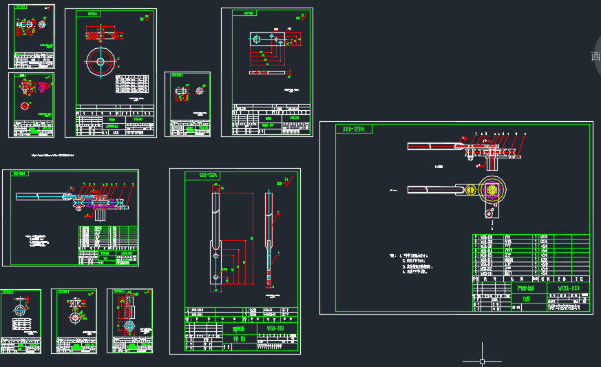 手动弯管机（全套CAD图纸） 机械设计CAD图纸DWG图纸2D图纸
