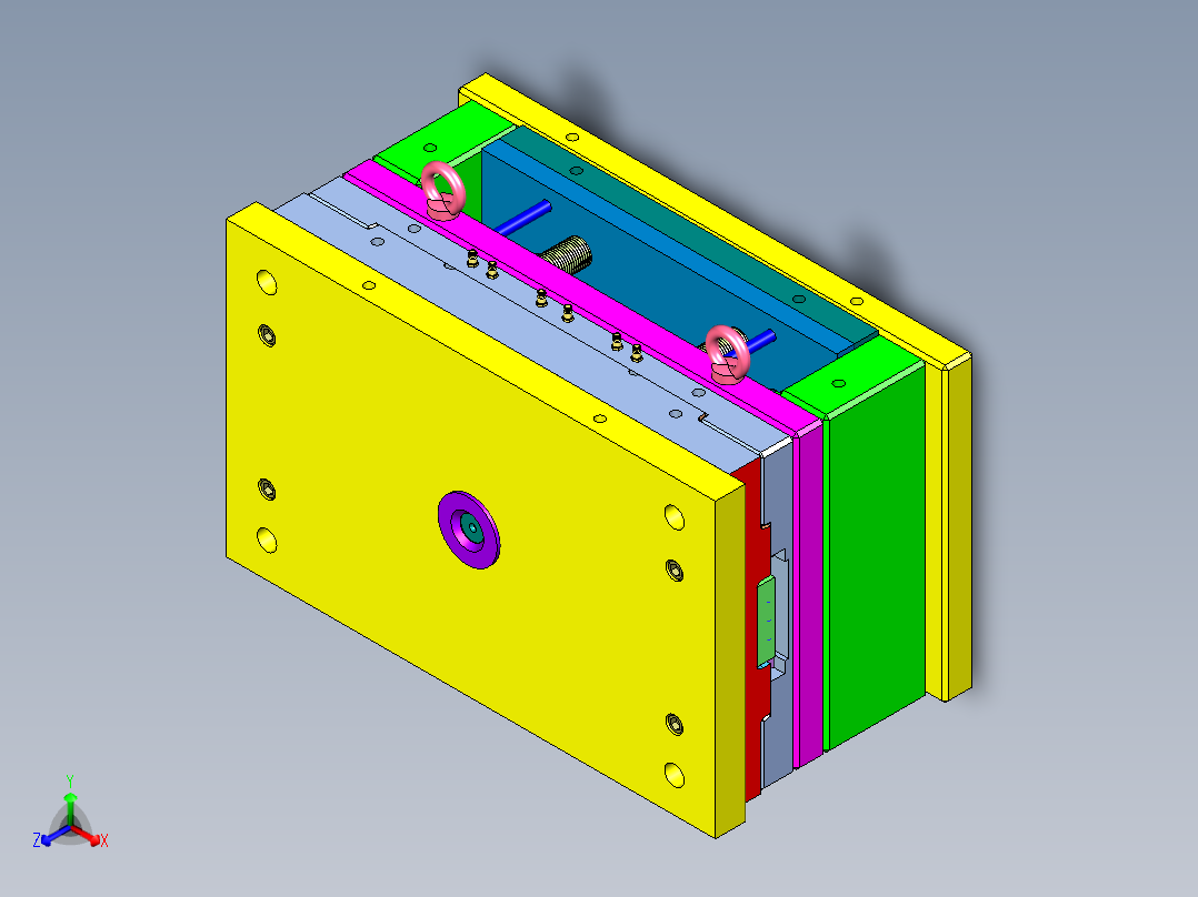 2 cavity and 8 lifters模具设计<span style='color: red'>3D</span>图纸 STP格式