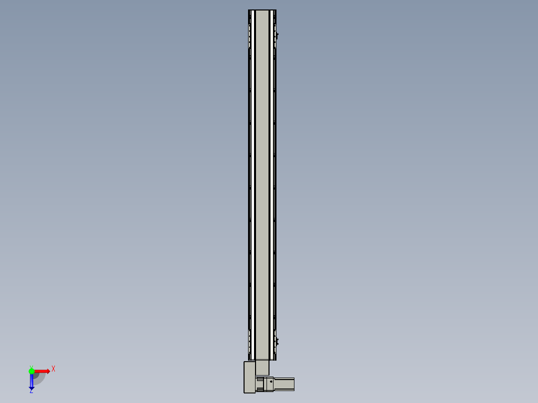 直线模组LHB17-L40-S1850-BL设计图纸俯视图