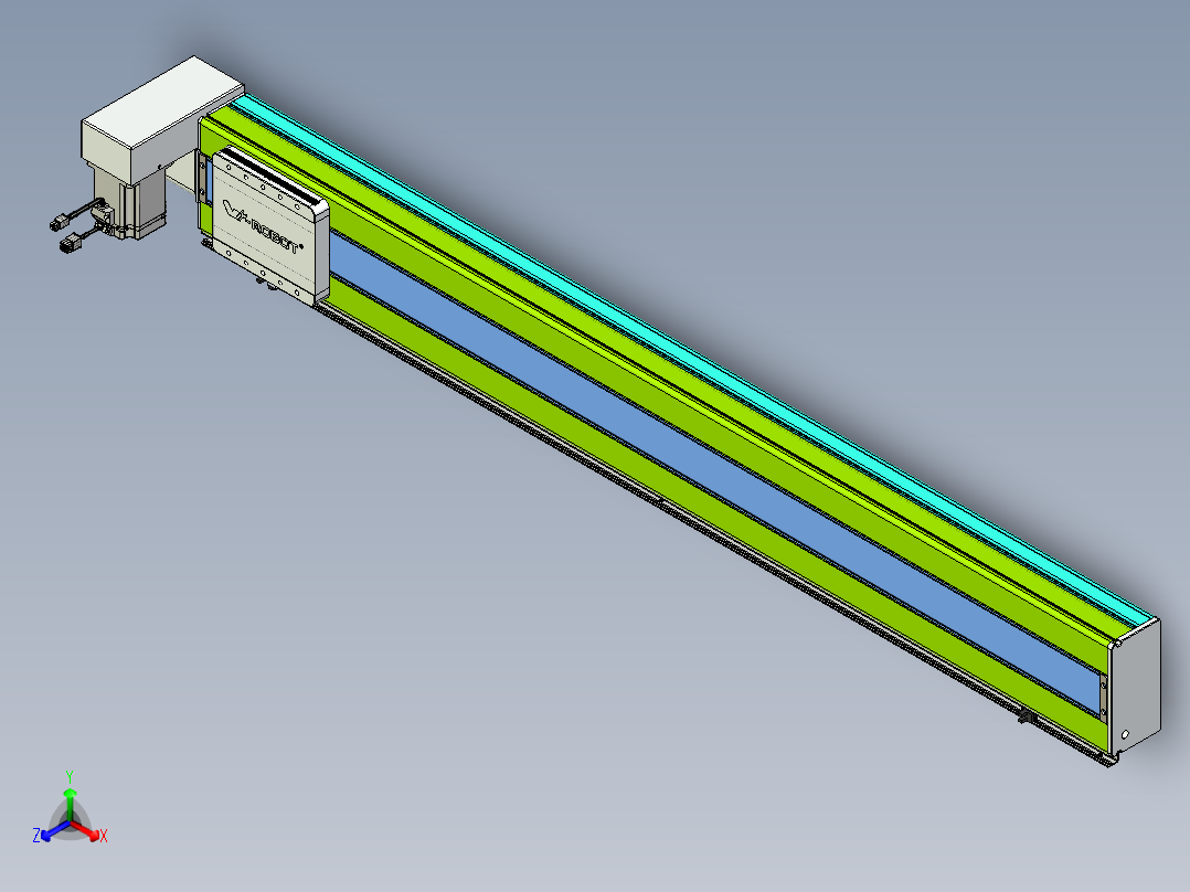 威洛博VBC同步带传动一无尘环境VBC17-L45-S1300-BRU-ZP75-C3正等轴测图