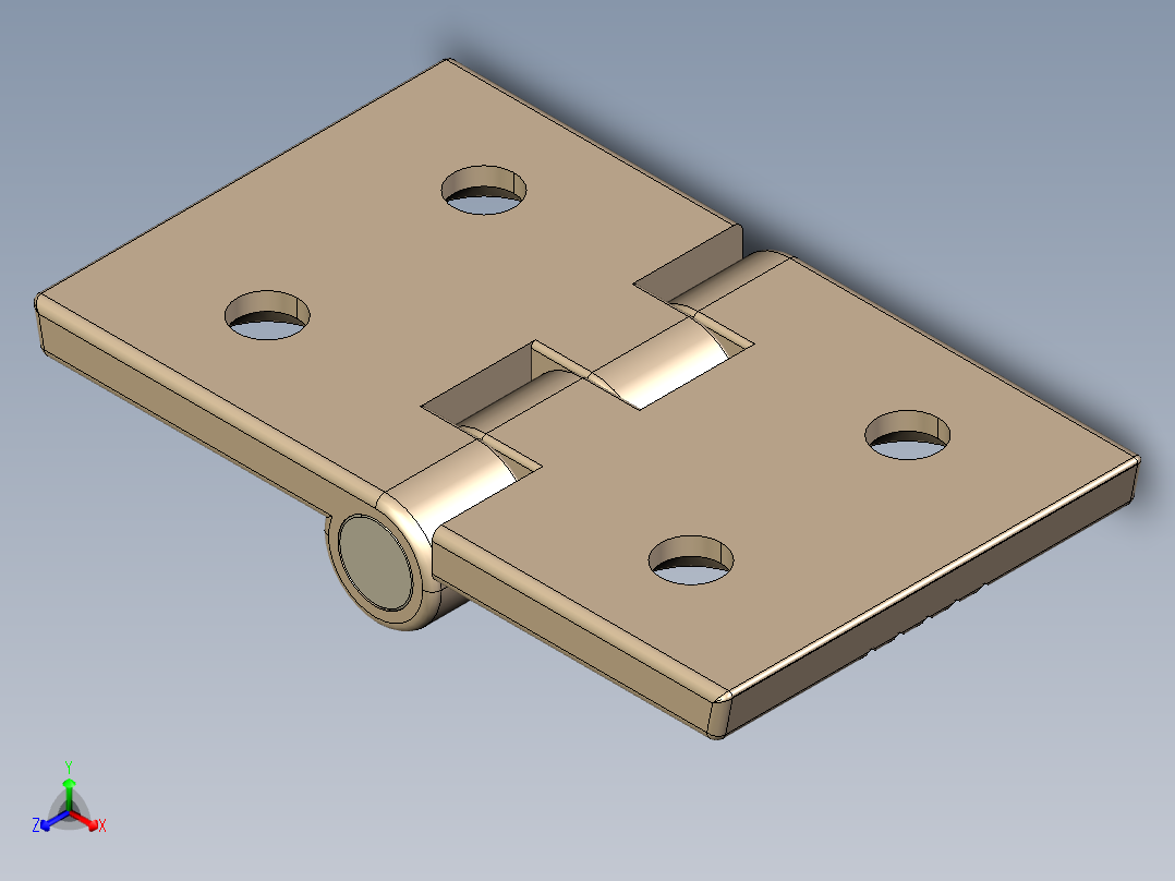 型材-KJN 40X40 CONDUCTIVE HINGE 3842544530正等轴测图
