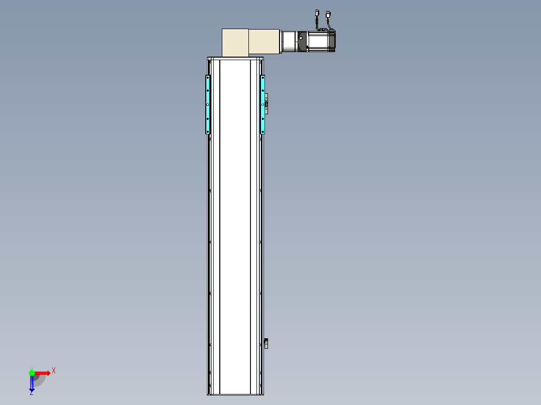 同步带滑台-半封闭B22-L100-C-S900-R-P75-D3-N5俯视图