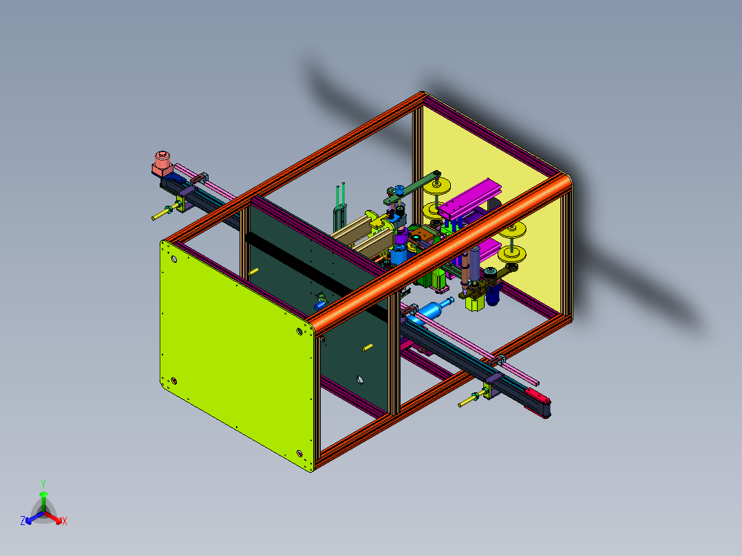 酒瓶个性包装图案印机正等轴测图