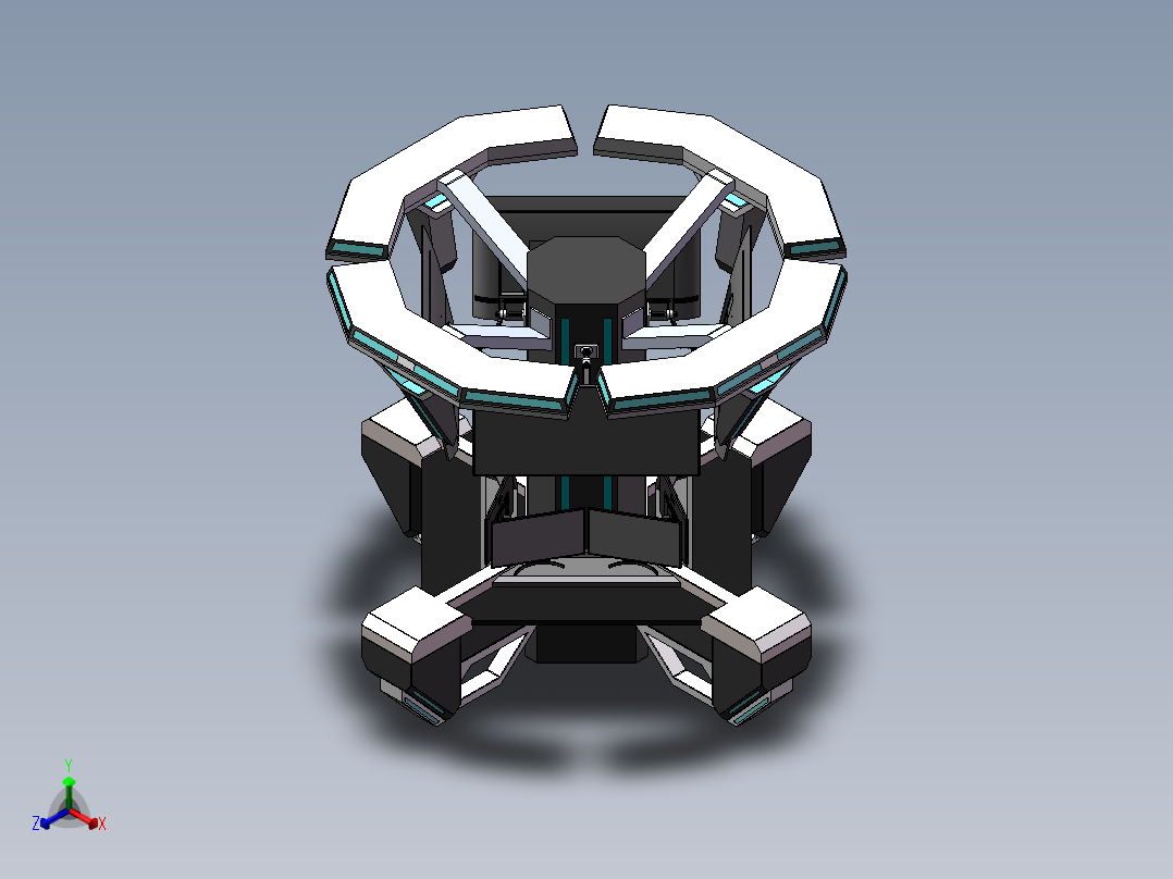 调度控制中心正等轴测图