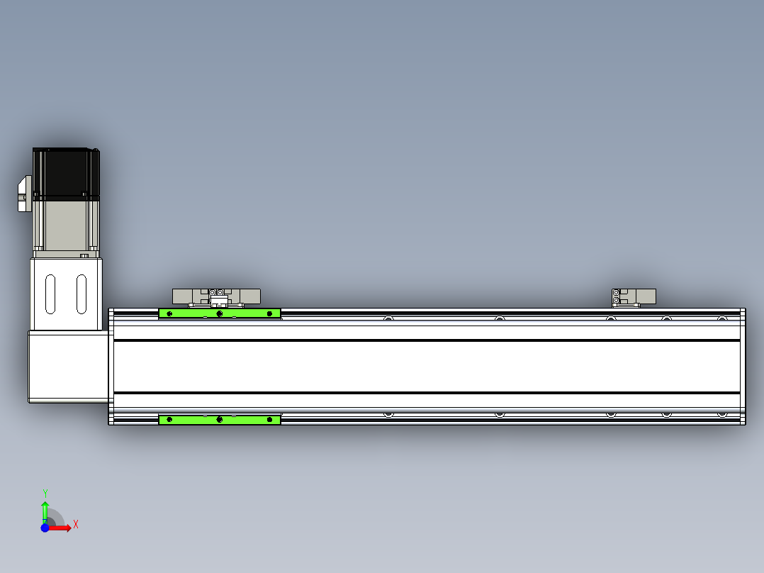 同步带滑台-半封闭B10-L90-S350-R-P40-D3前视图