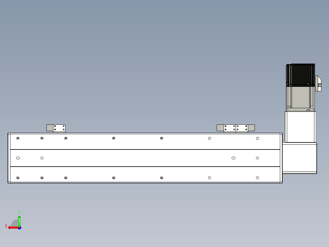 同步带滑台-半封闭B10-L90-S350-R-P40-D3后视图