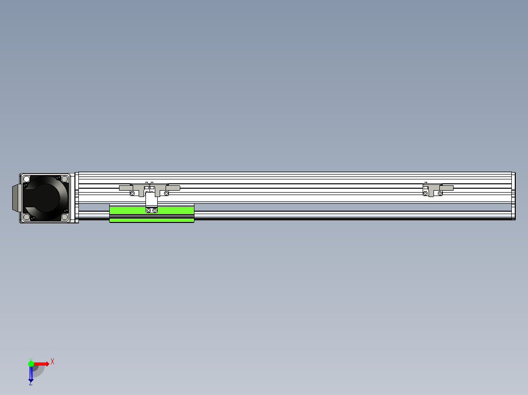 同步带滑台-半封闭B10-L90-S350-R-P40-D3俯视图