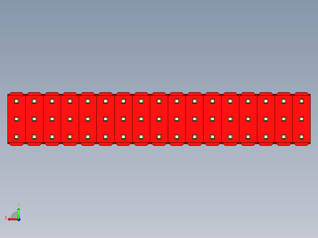 彩色公头100mil（2.54mm）系列-DS1021_red_3x17p_100mil_Type19_rev1.0后视图