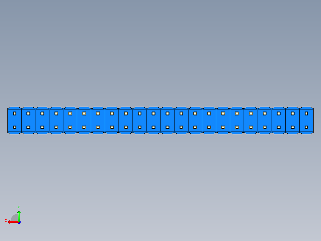 彩色公头100mil（2.54mm）系列-DS1021_blue_2x22p_100mil_Type1_rev1.0后视图