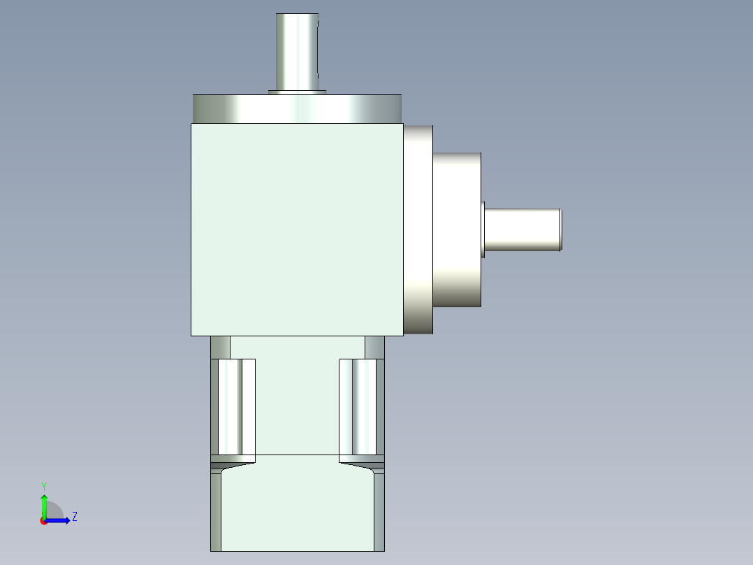 换向器PW110垂直输出 PLX90-L1 19-70-90-M6.stp左视图