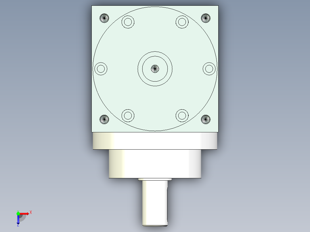 换向器PW110垂直输出 PLX90-L1 19-70-90-M6.stp俯视图