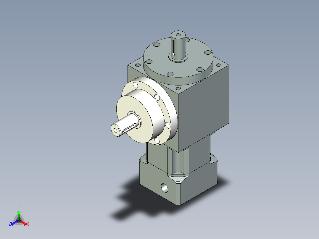 换向器PW110垂直输出 PLX90-L1 19-70-90-M6.stp正等轴测图