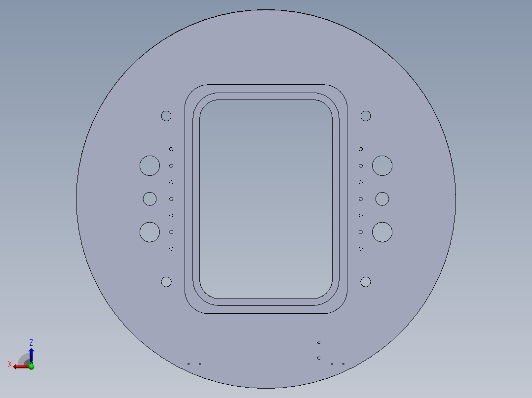 六自由度摇摆台试验台全向试验装置模拟后视图