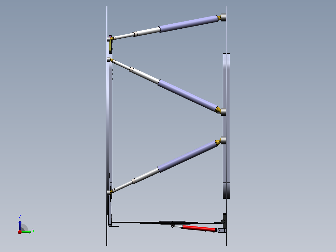 六自由度摇摆台试验台全向试验装置模拟右视图