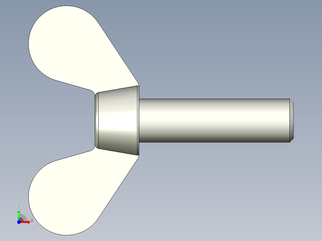 带耳螺钉-DIN_316_Wing_screws_10x1.5x35-30.5-16.5_51_4.4_25_10.stp前视图