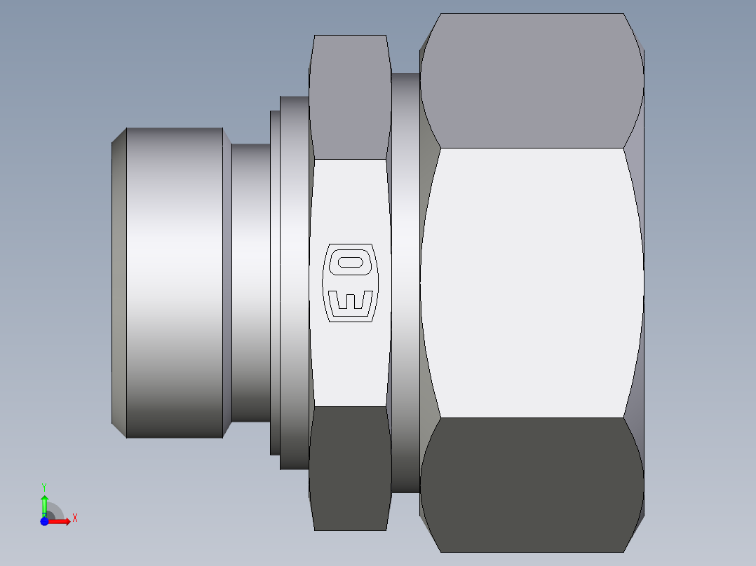 卡套式工业通用硬管接头EO_Male_Stud_connector_GE35LR1ED71前视图