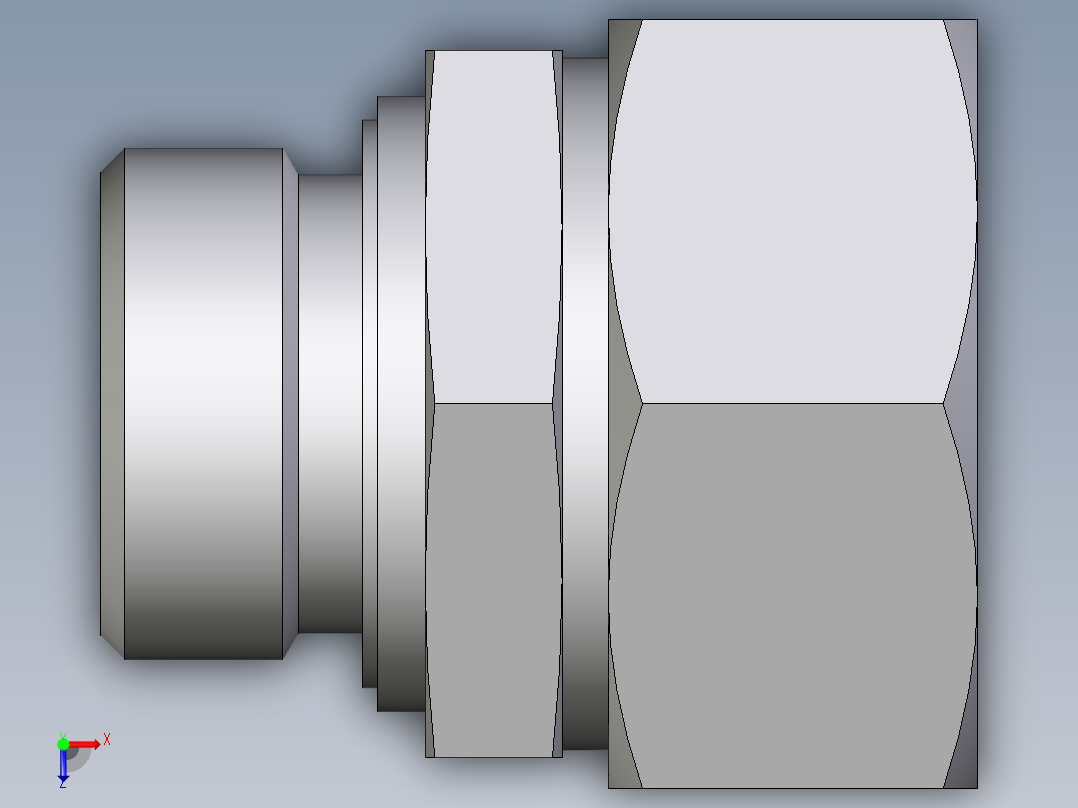 卡套式工业通用硬管接头EO_Male_Stud_connector_GE35LR1ED71俯视图