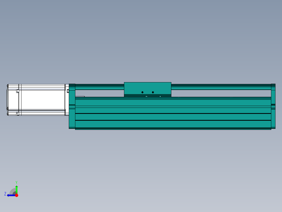 东锦丝杆传动-直线滑台模组DH100-C-L10-S150-BC-O400W-C3右视图