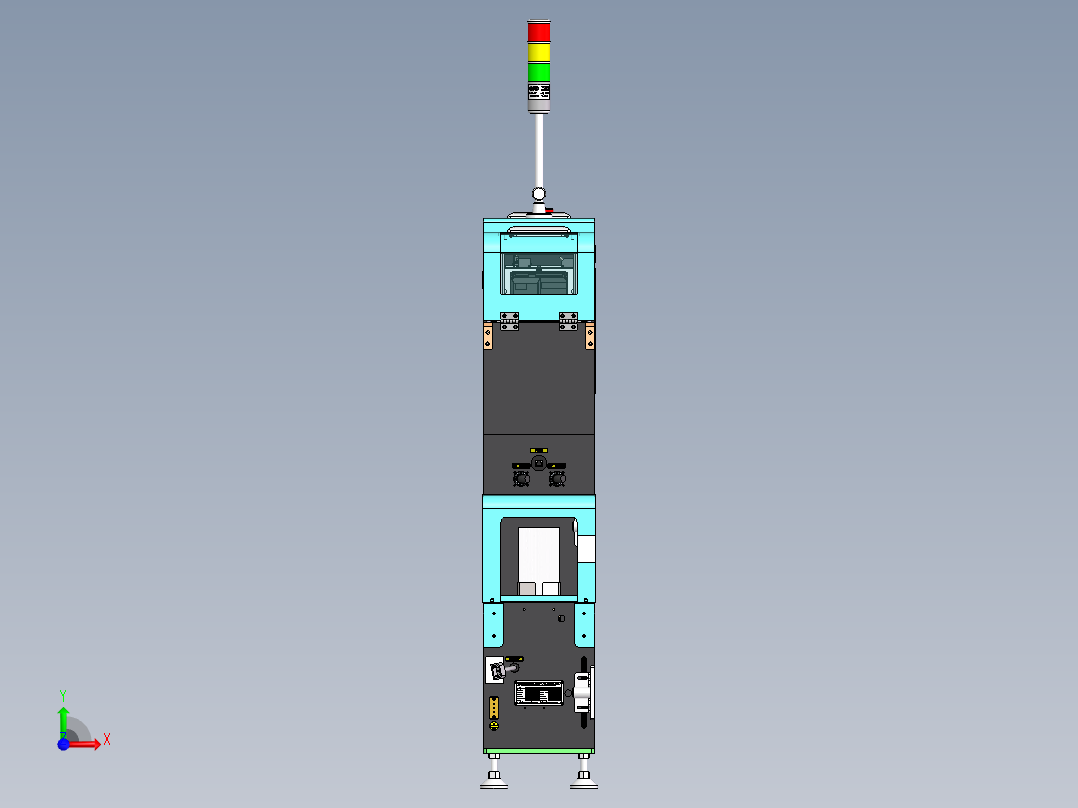 加热炉860载具自动下料机（sw16可编辑+工程图）前视图