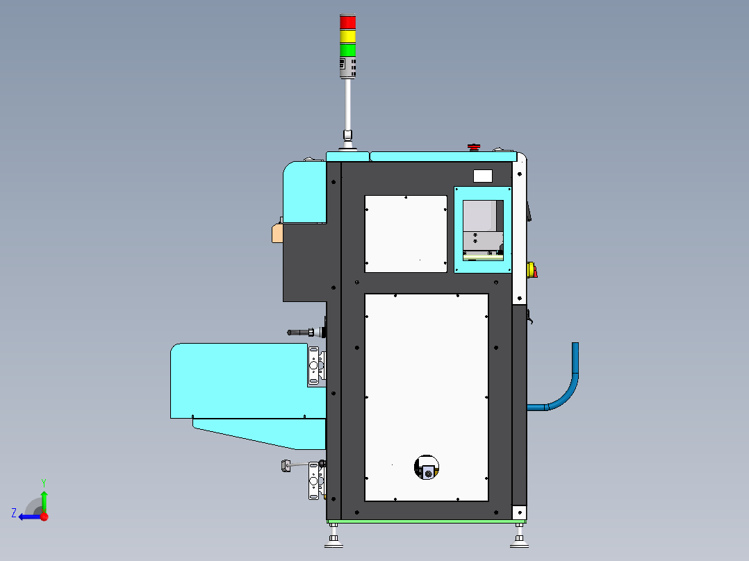 加热炉860载具自动下料机（sw16可编辑+工程图）右视图