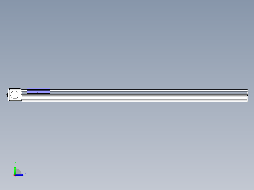 同步带滑台-半封闭B17-L100-S1300-R-P75-D3-N3左视图