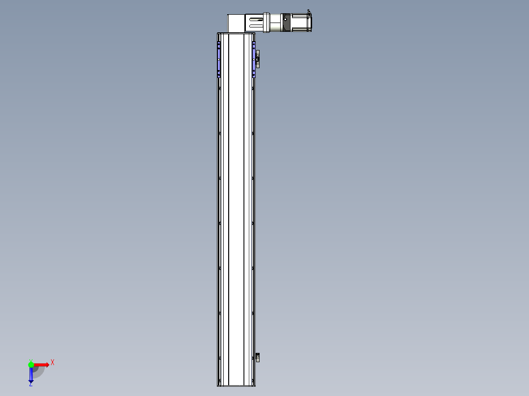 同步带滑台-半封闭B17-L100-S1300-R-P75-D3-N3俯视图