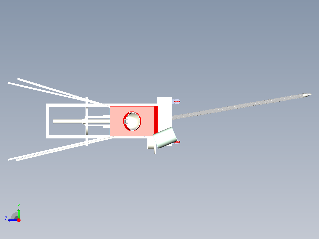 篮球发球机模型+CAD图纸右视图