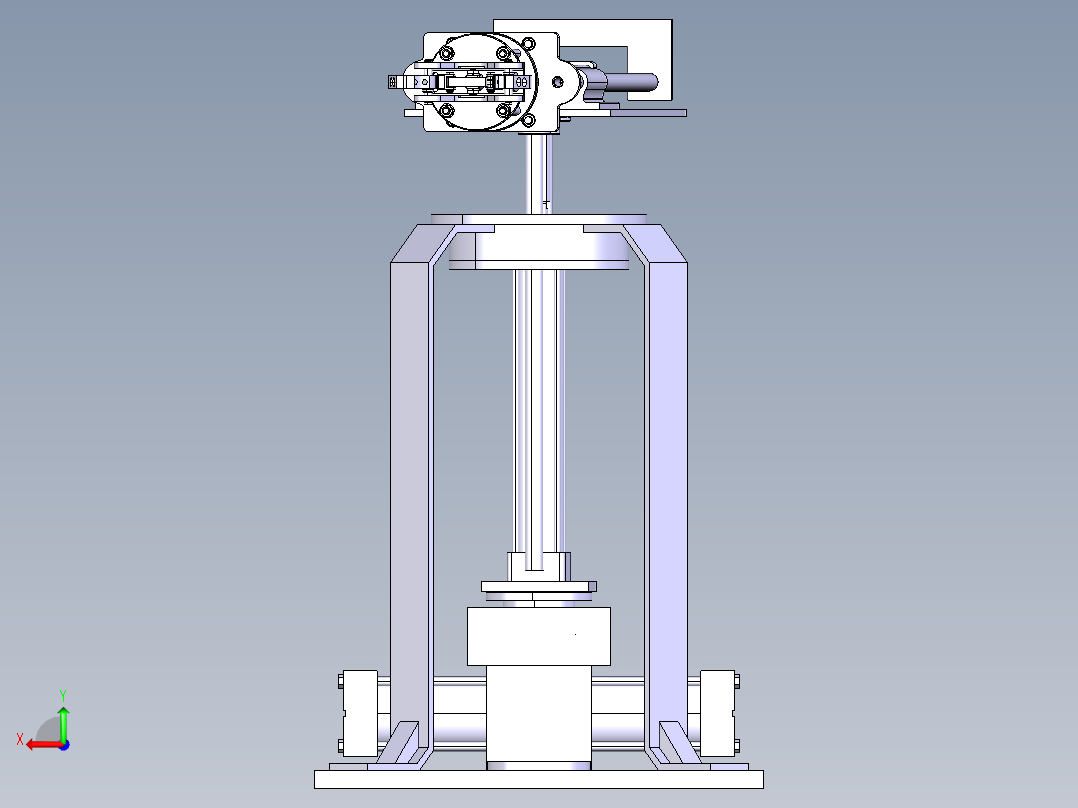 三自由度圆柱坐标平面关节示教型自动上下料的气动机械手设计含CATIA三维及7张CAD图+说明书后视图