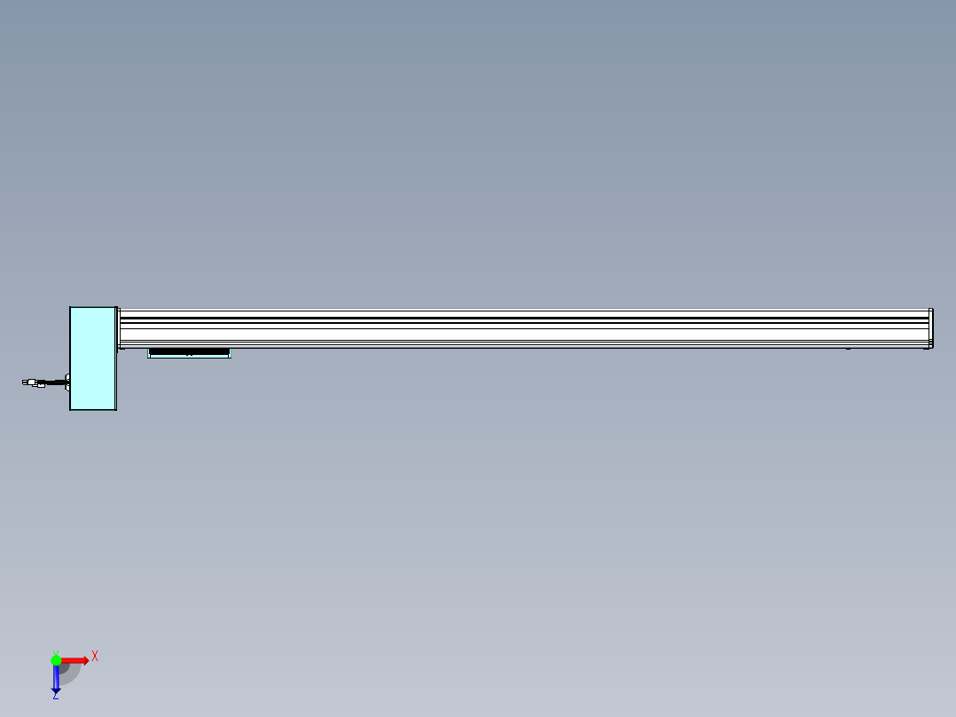 威洛博VBC同步带传动一无尘环境VBC14-L45-S1250-BRU-ZP75-C3俯视图