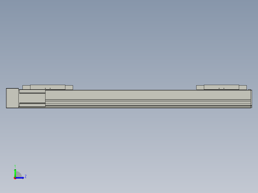 直线模组LHC17-S750-L设计图纸左视图