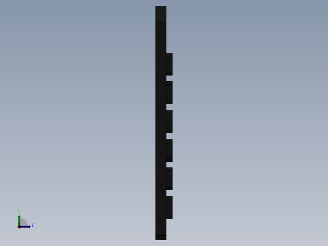 专用小键盘左视图