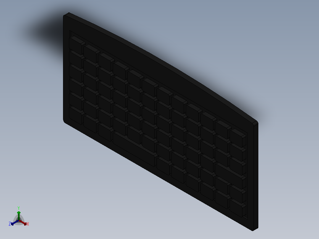 专用小键盘正等轴测图