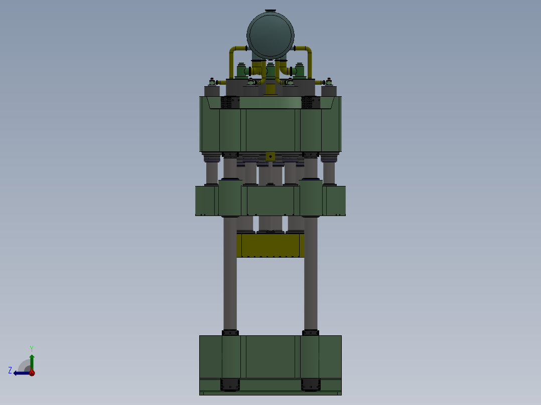 四柱液压机2万吨sw16可编辑右视图