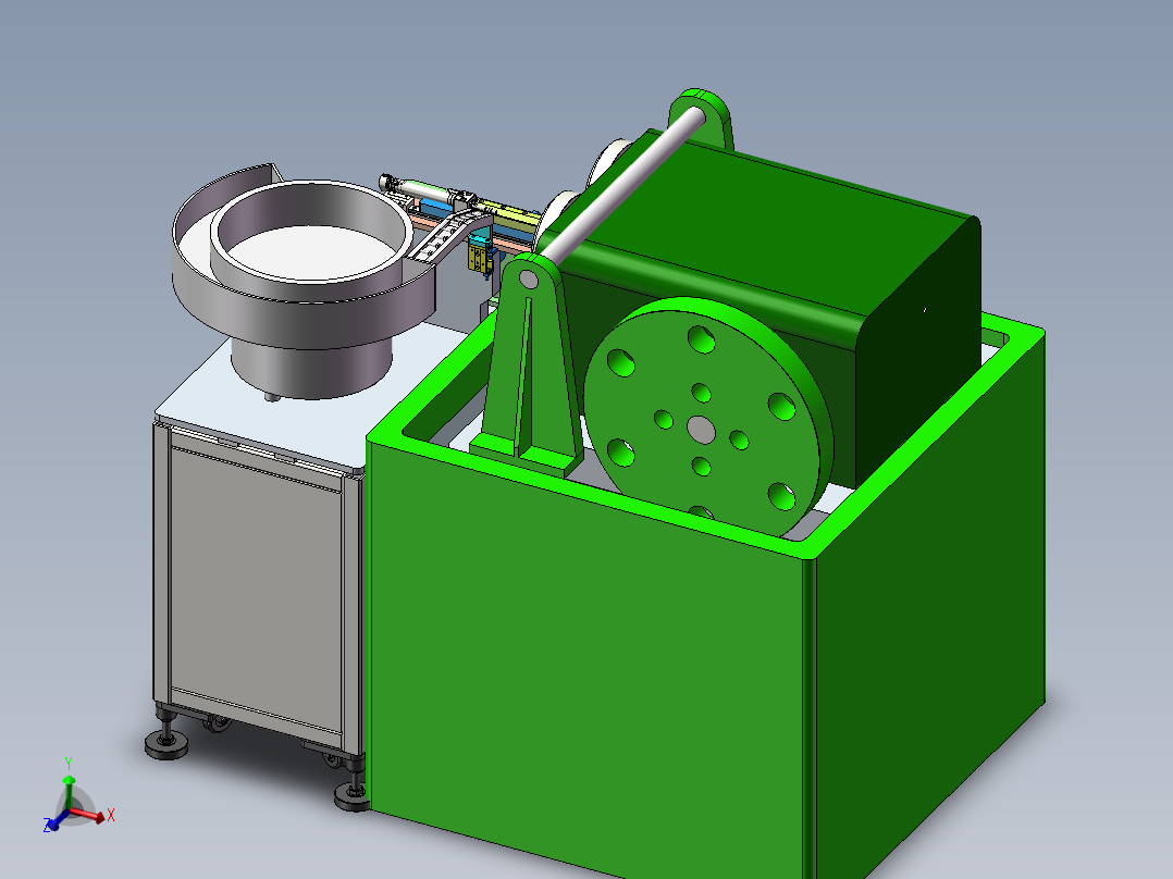 自动上料机<span style='color: red'>3D</span>模型（给滚牙机上料）